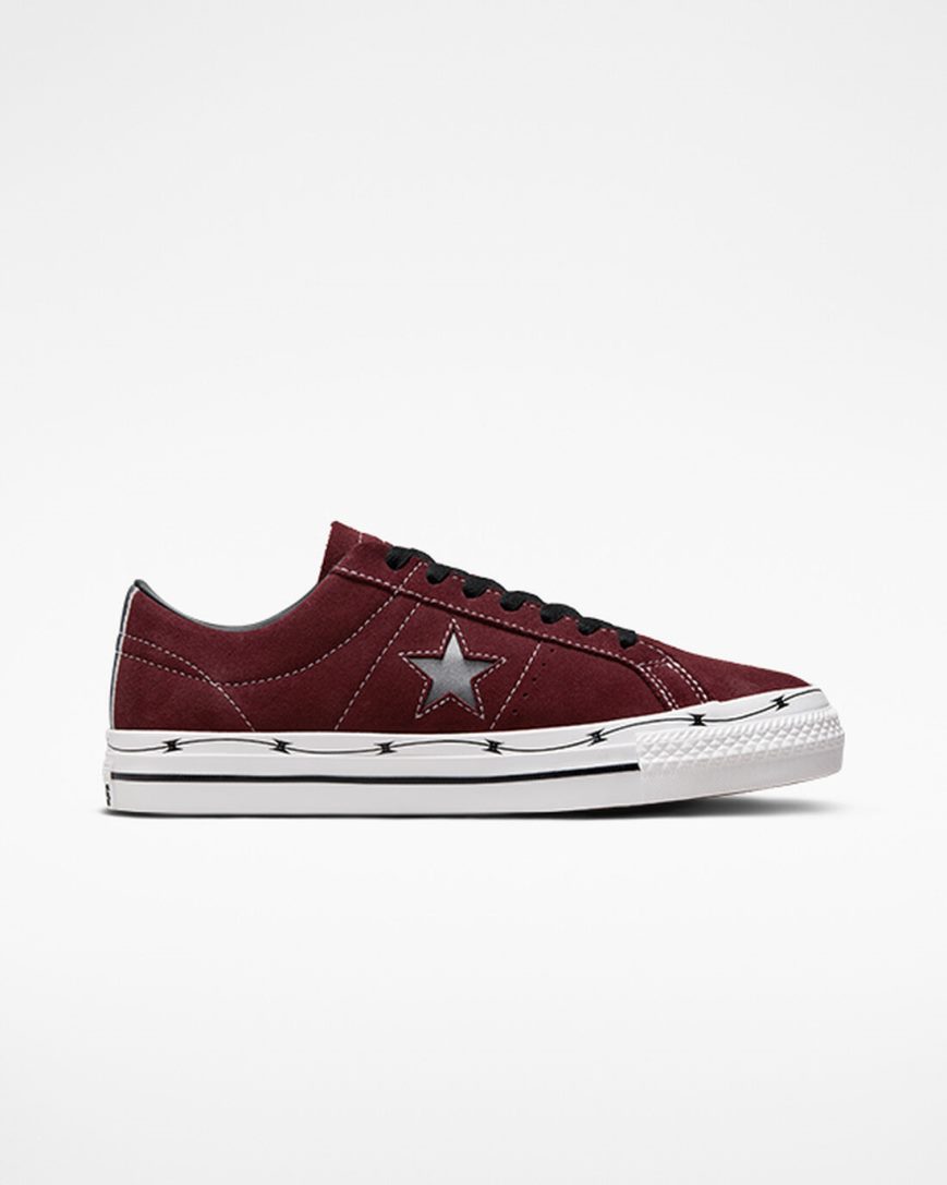 Bascheți Barbati Converse CONS One Star Pro Razor Wire Visinii Inchis Negrii Albi | RO TWDLU248